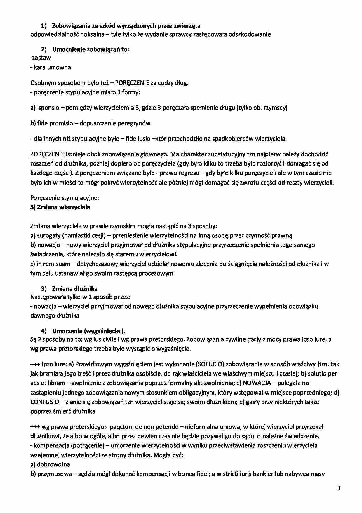 Umocnienia zobowiązań  - omówienie - strona 1
