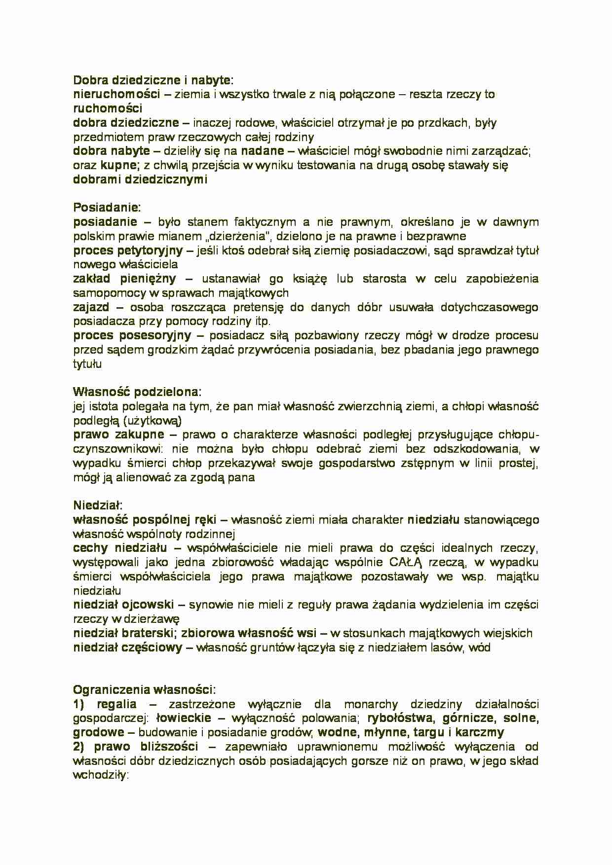 Posiadanie własności  - omówienie  - strona 1