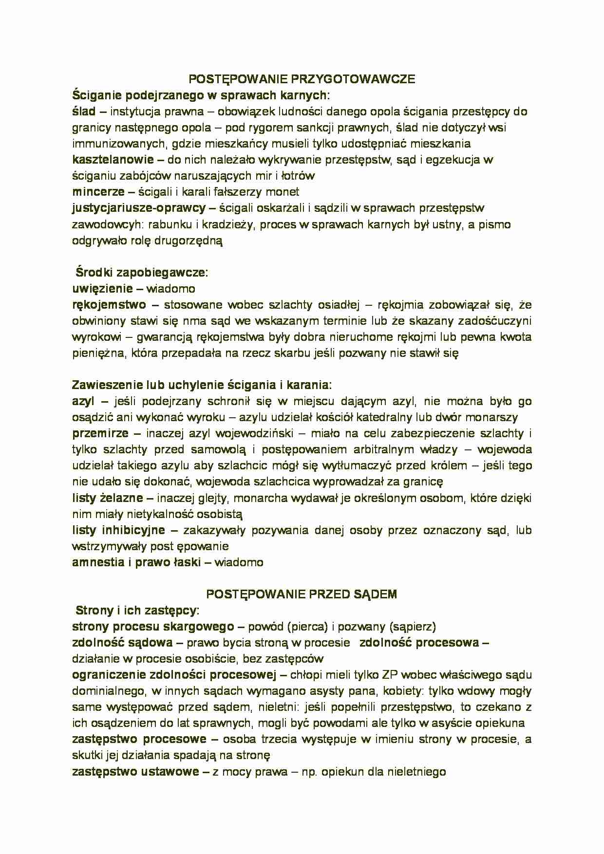 Postępowanie przygotowawcze w RP - omówienie  - strona 1