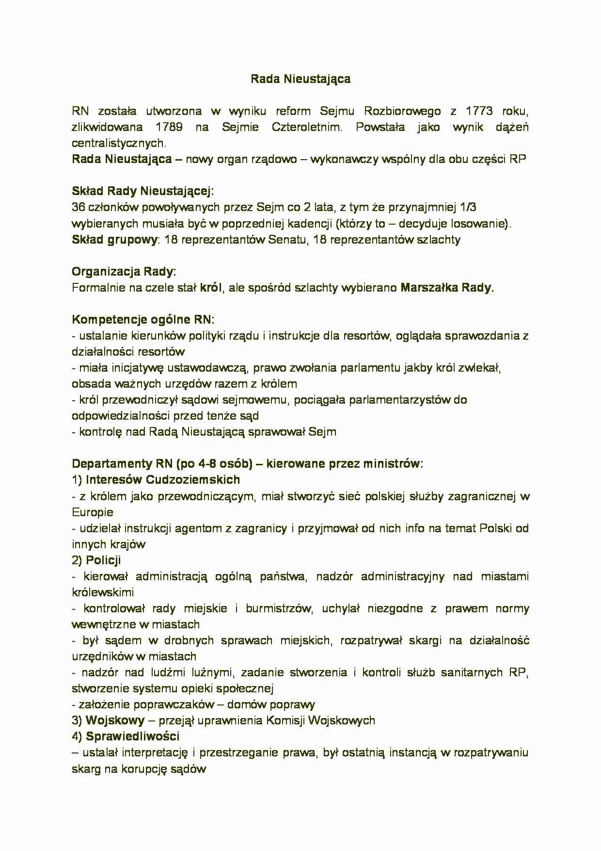 Rada Nieustająca, KEN, Komisje skarbowe - strona 1