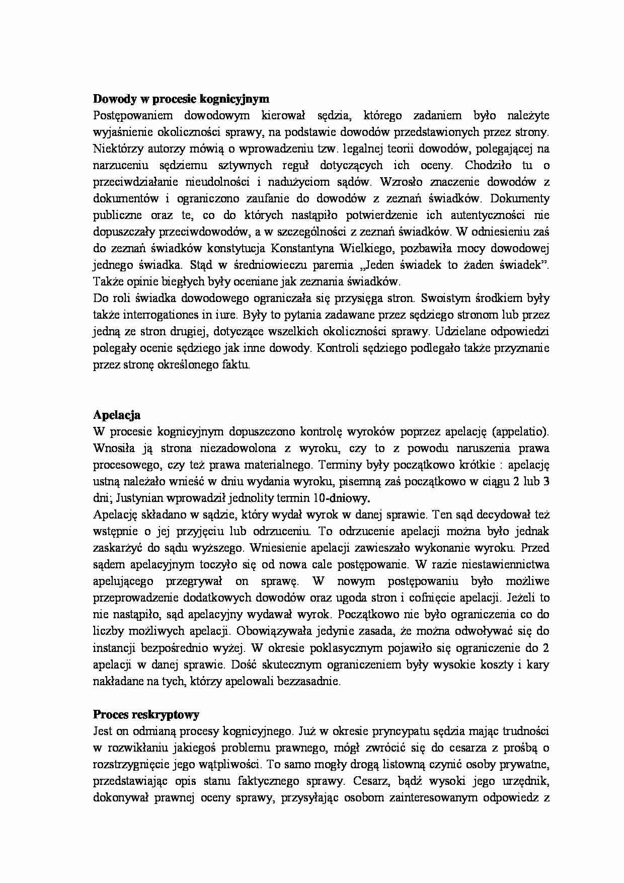 Dowody w procesie kognicyjnym - omówienie - strona 1