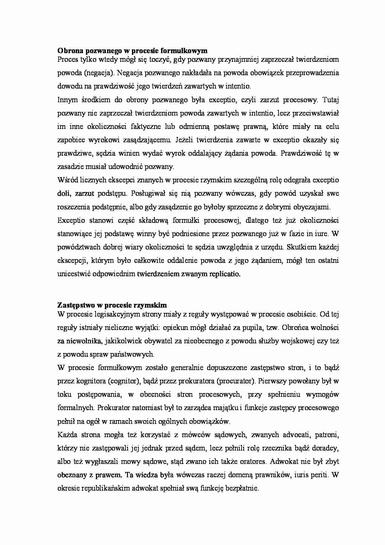 Obrona procesowa - omówienie - strona 1