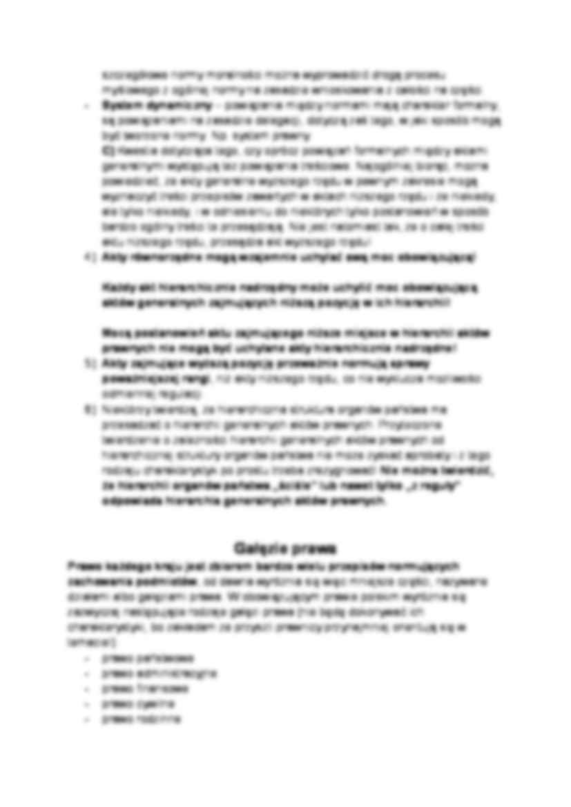 Hierarchia aktów prawnych i gałęzie prawa - omówienie - strona 2