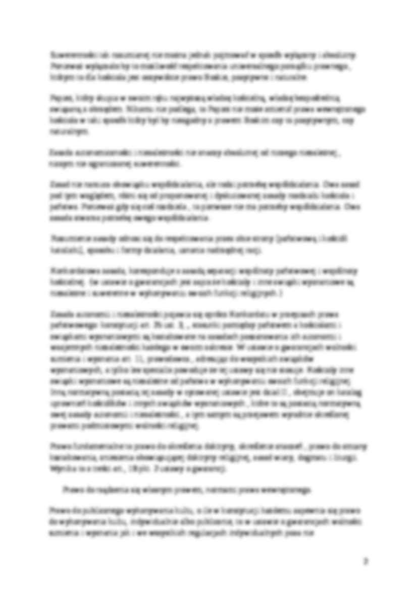 Kult publiczny jako wyraz wolności religijnej - omówienie  - strona 2
