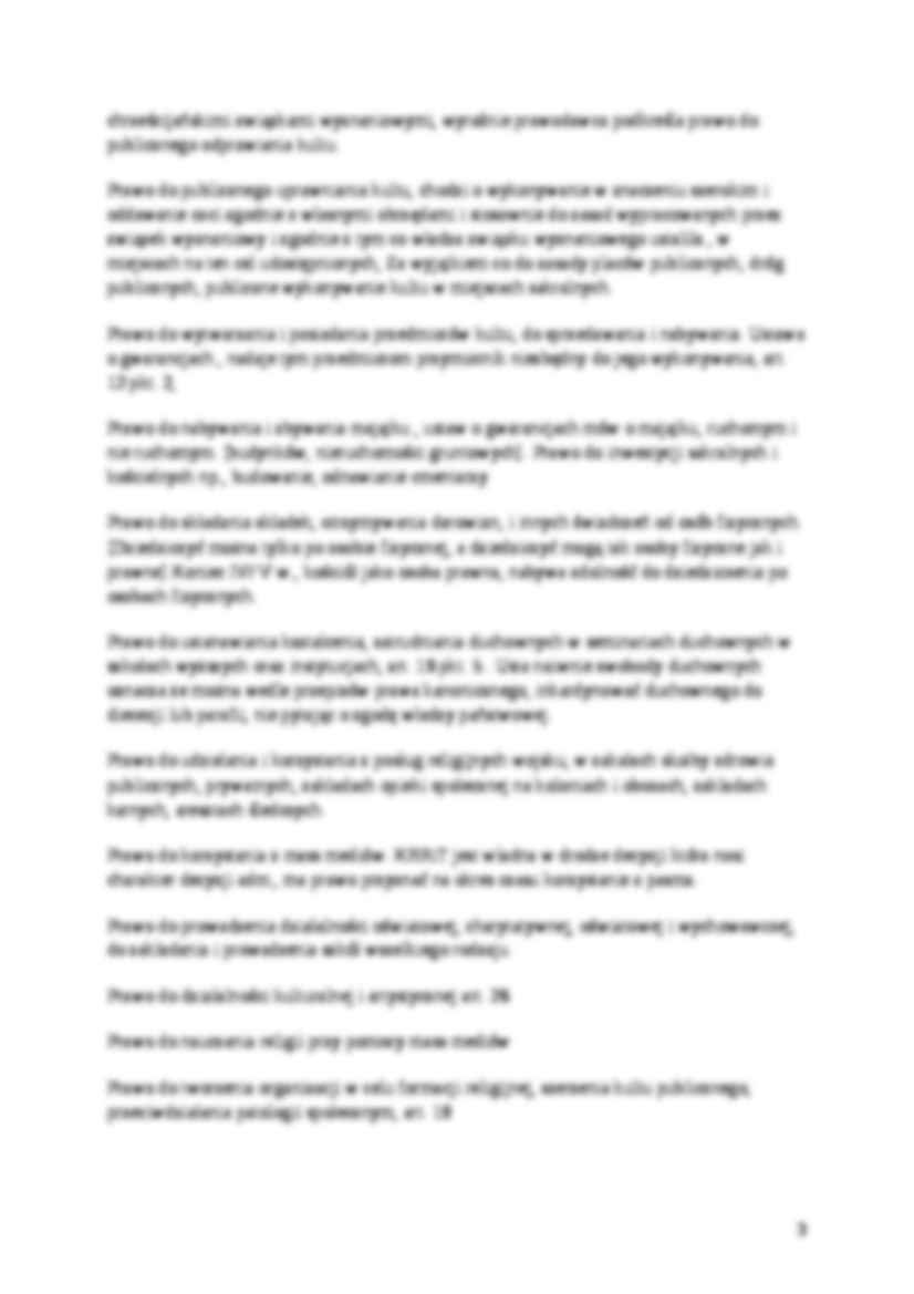 Kult publiczny jako wyraz wolności religijnej - omówienie  - strona 3