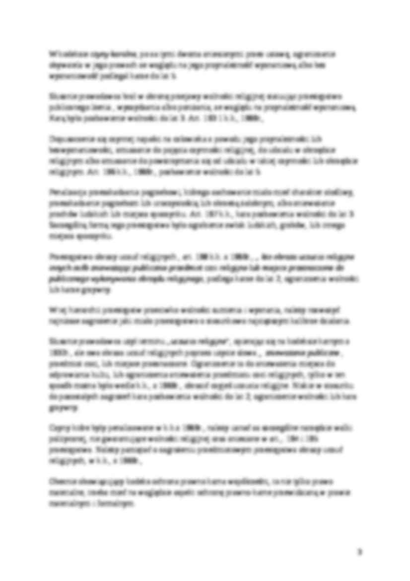 Przestępstwa przeciwko uczuciom religijnym - omówienie  - strona 3
