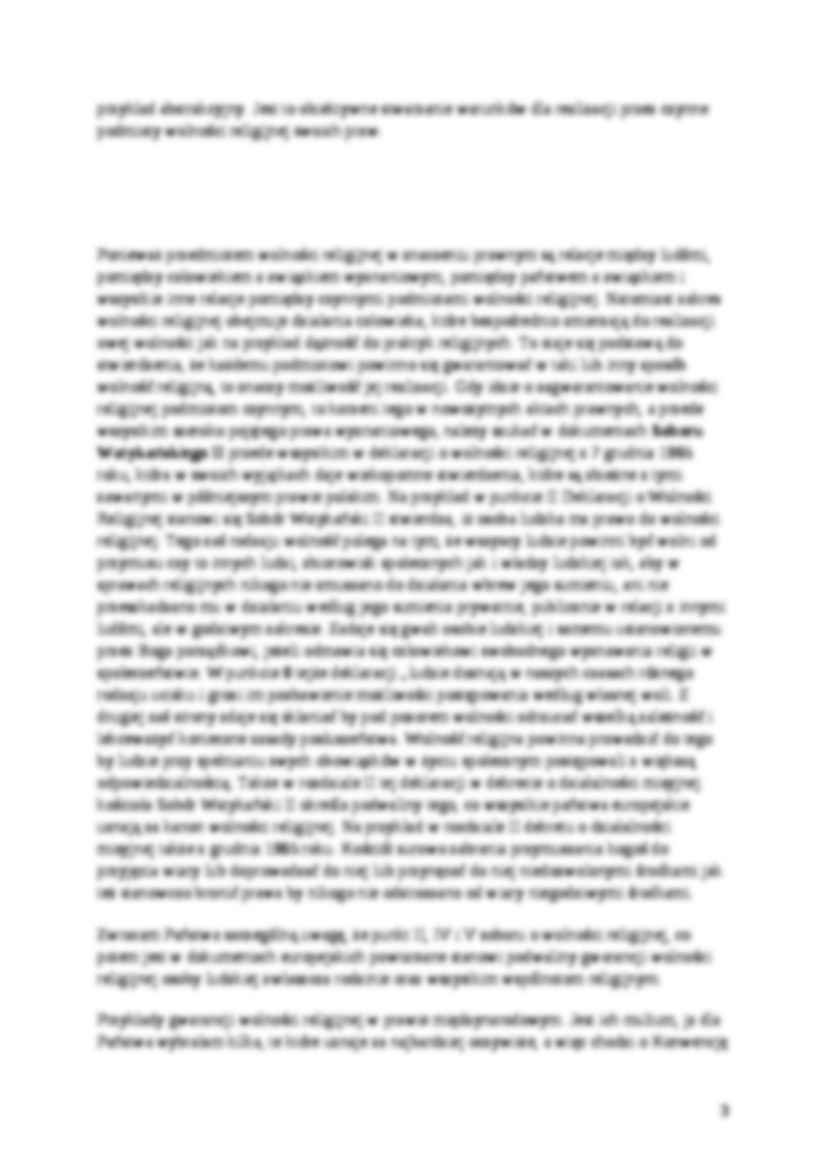 Wolność  religijna - omówienie  - strona 3