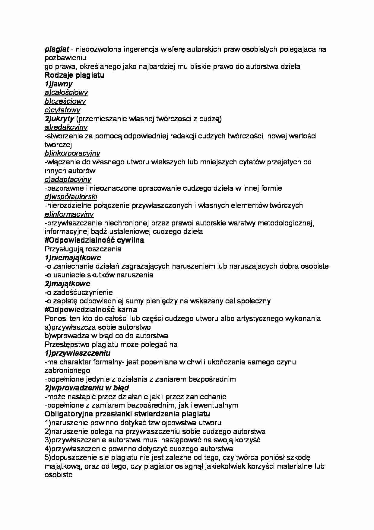 PLAGIAT - strona 1