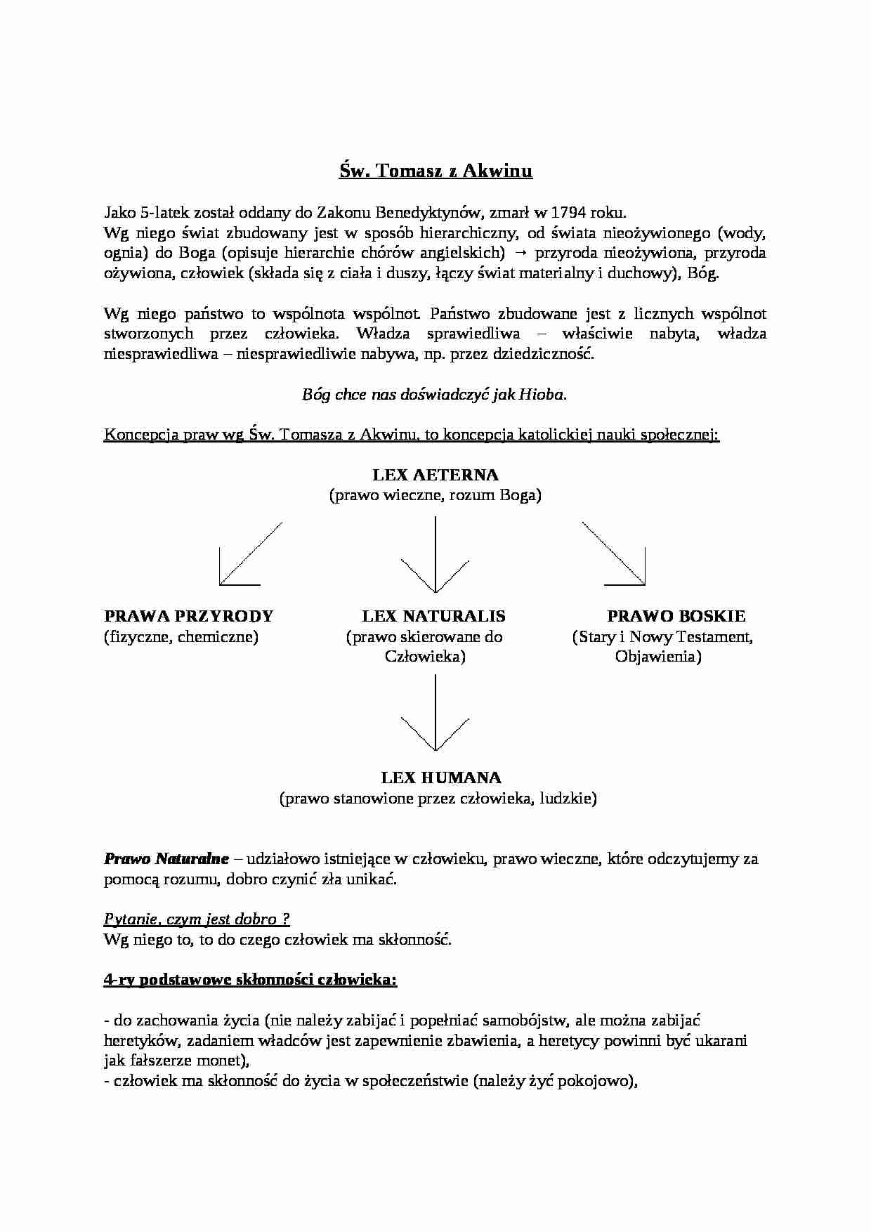 Św. Tomasz z Akwinu - strona 1