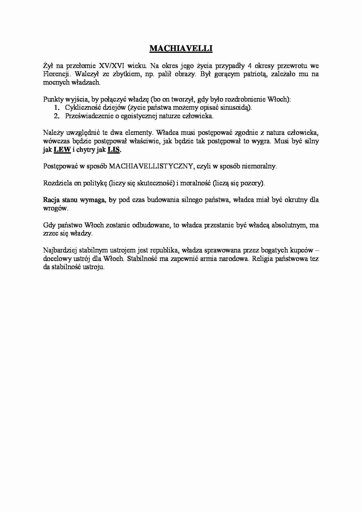 MACHIAVELLI - Władza - strona 1