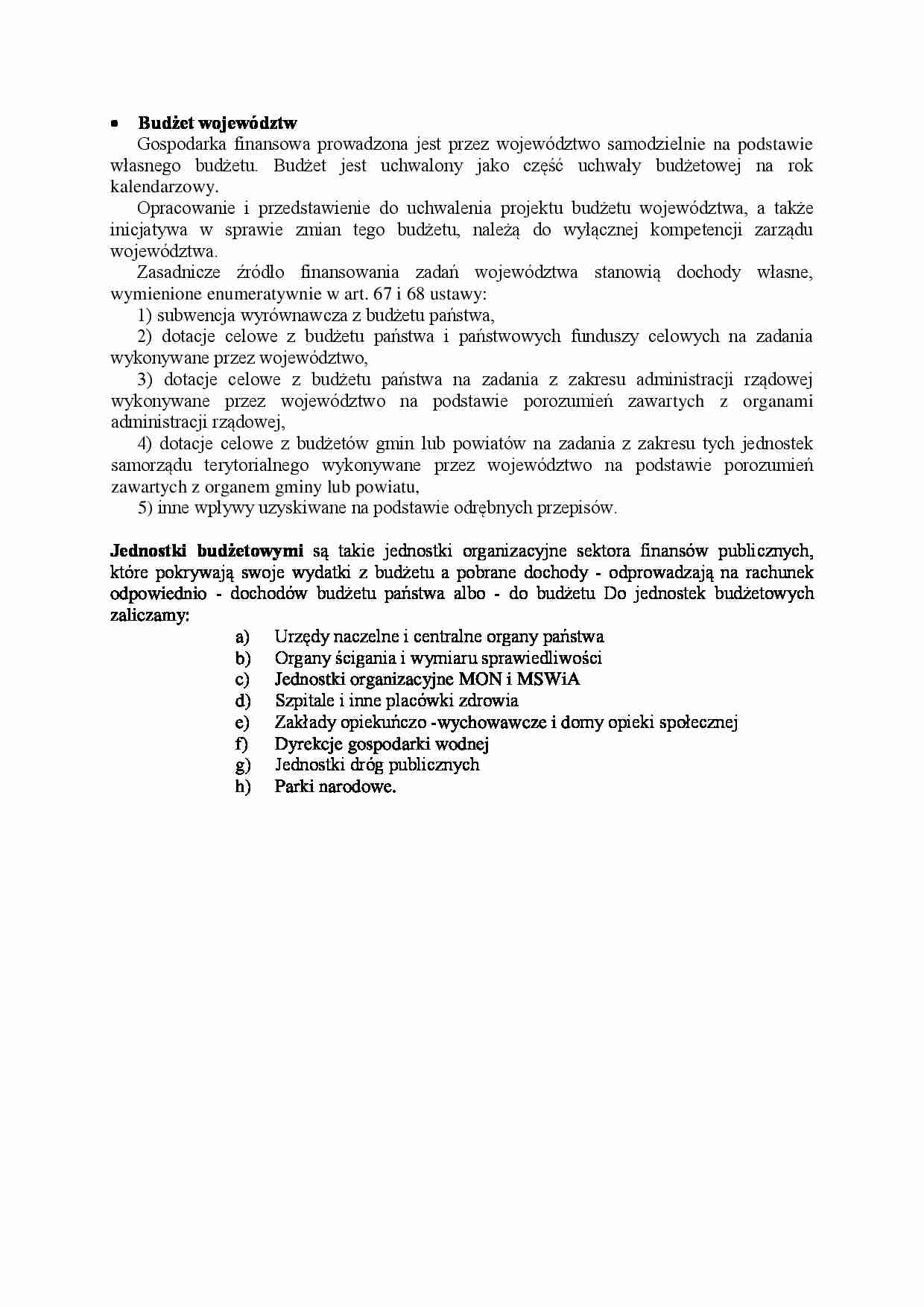 Budżet województw - strona 1