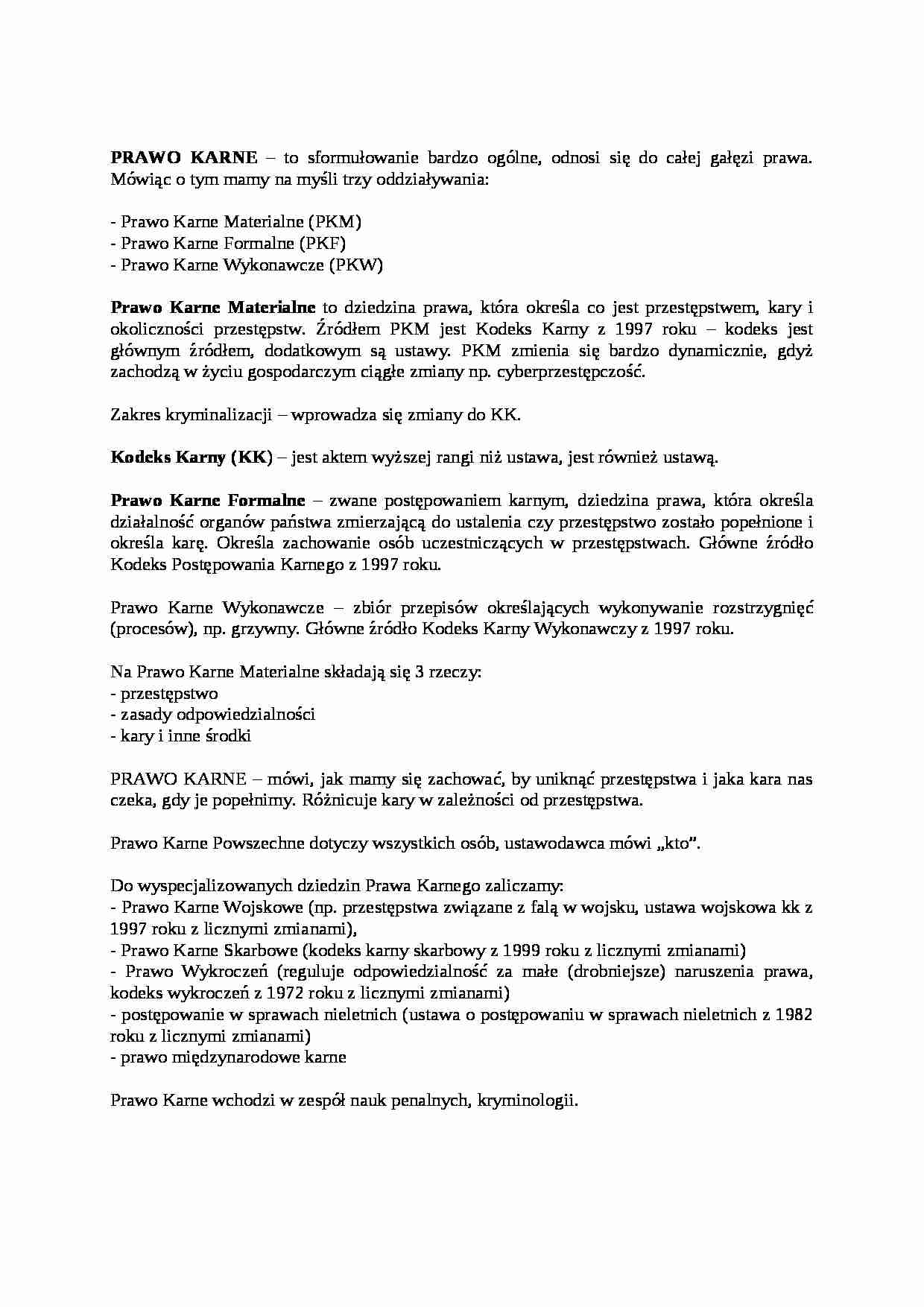 Prawo karne - definicja - strona 1