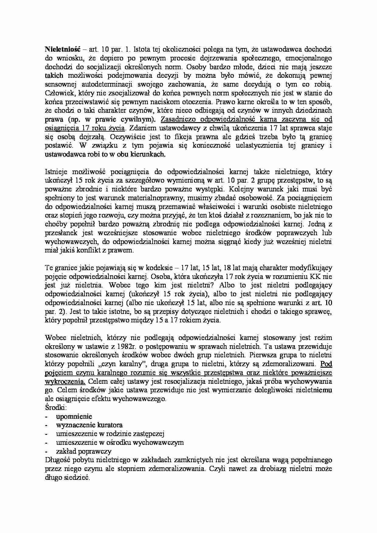 Nieletniość - strona 1