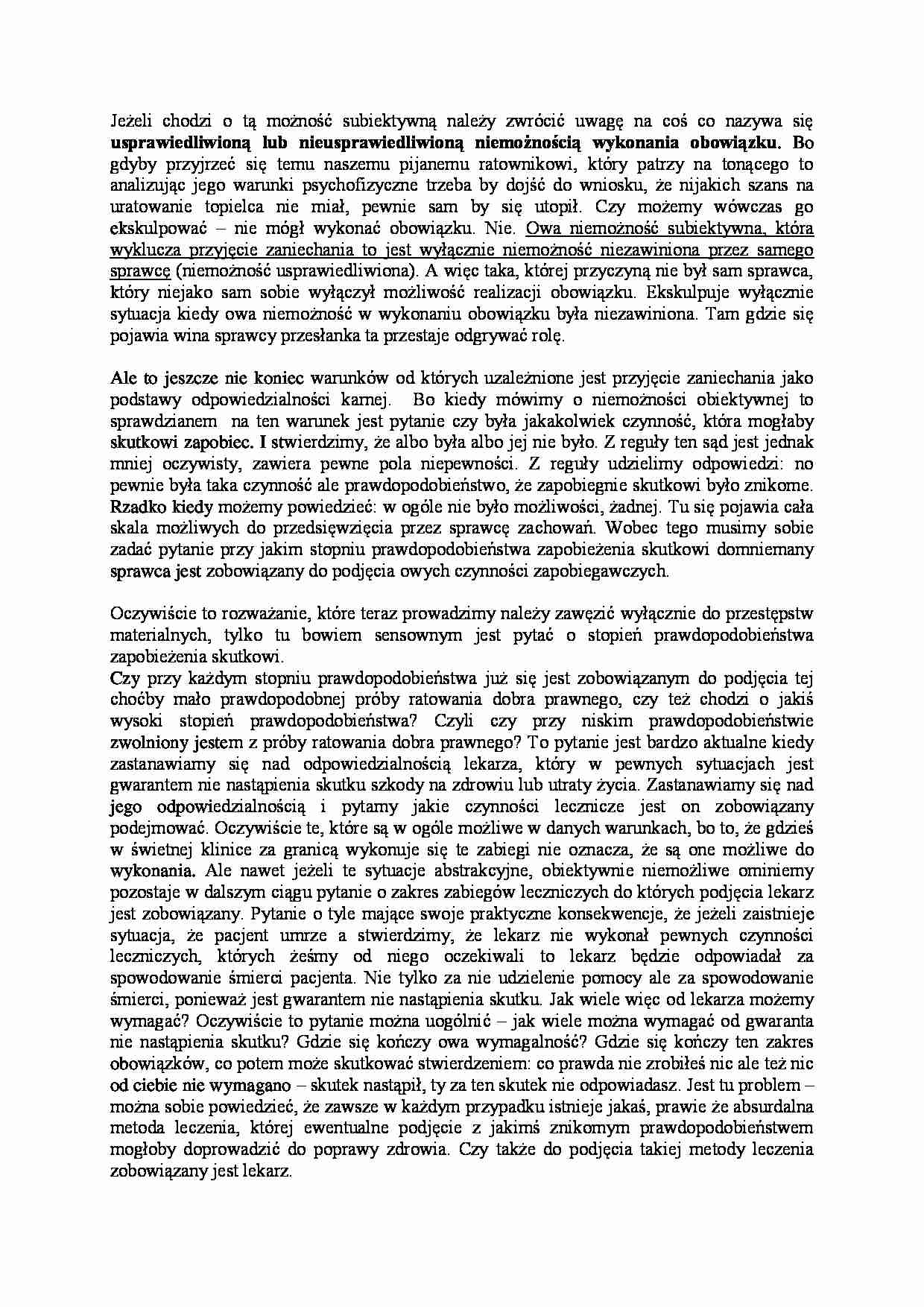 Zaniechanie - strona 1