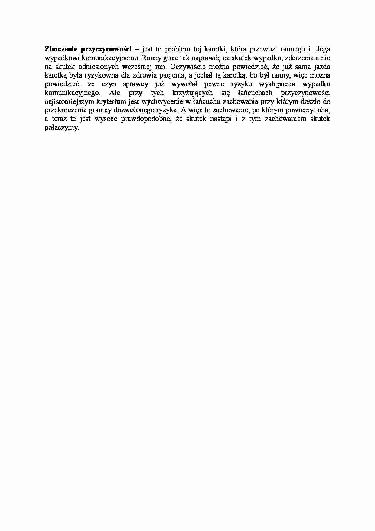 Zboczenie przyczynowości - strona 1