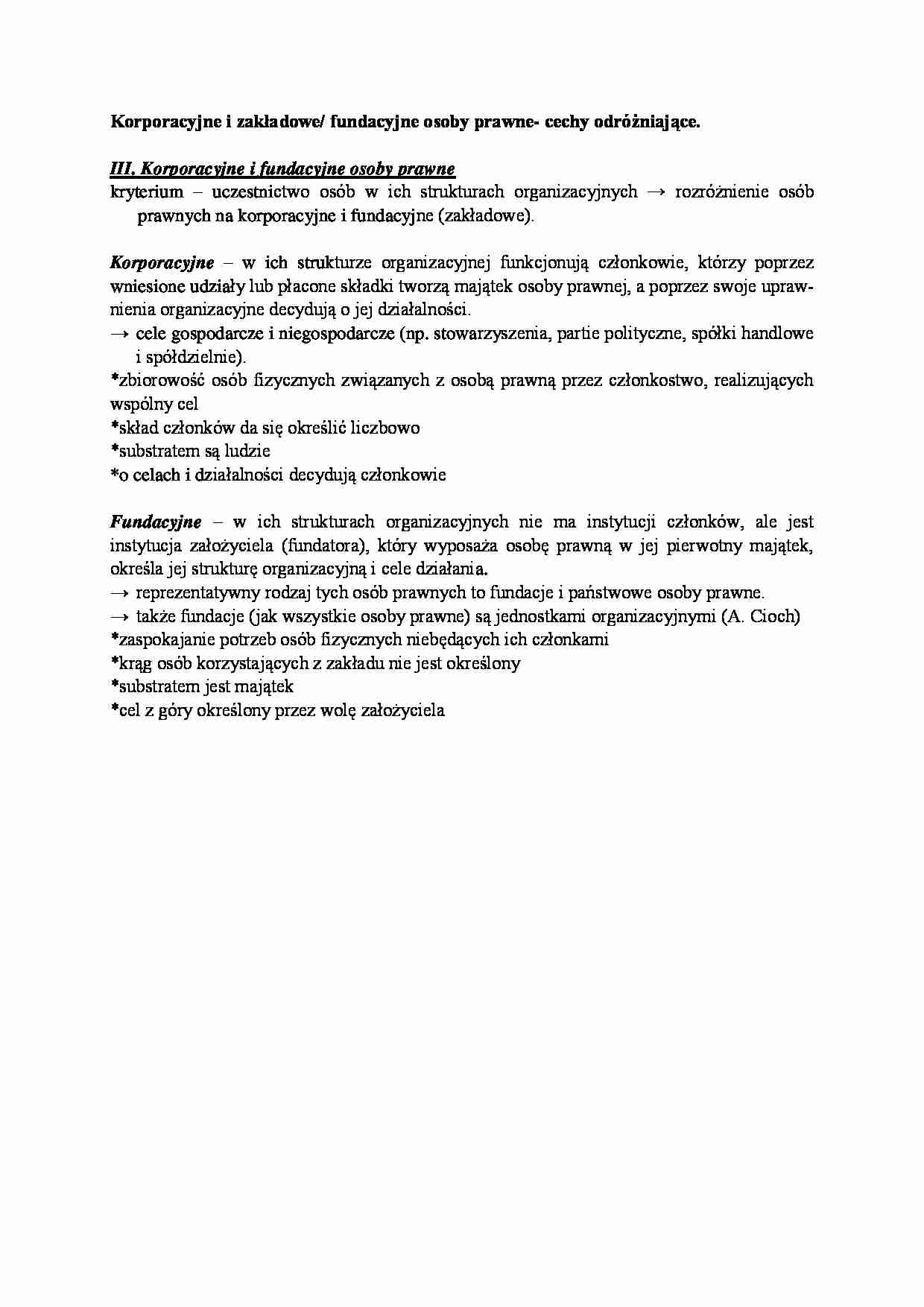 Korporacyjne i zakładowe fundacyjne osoby prawne - strona 1