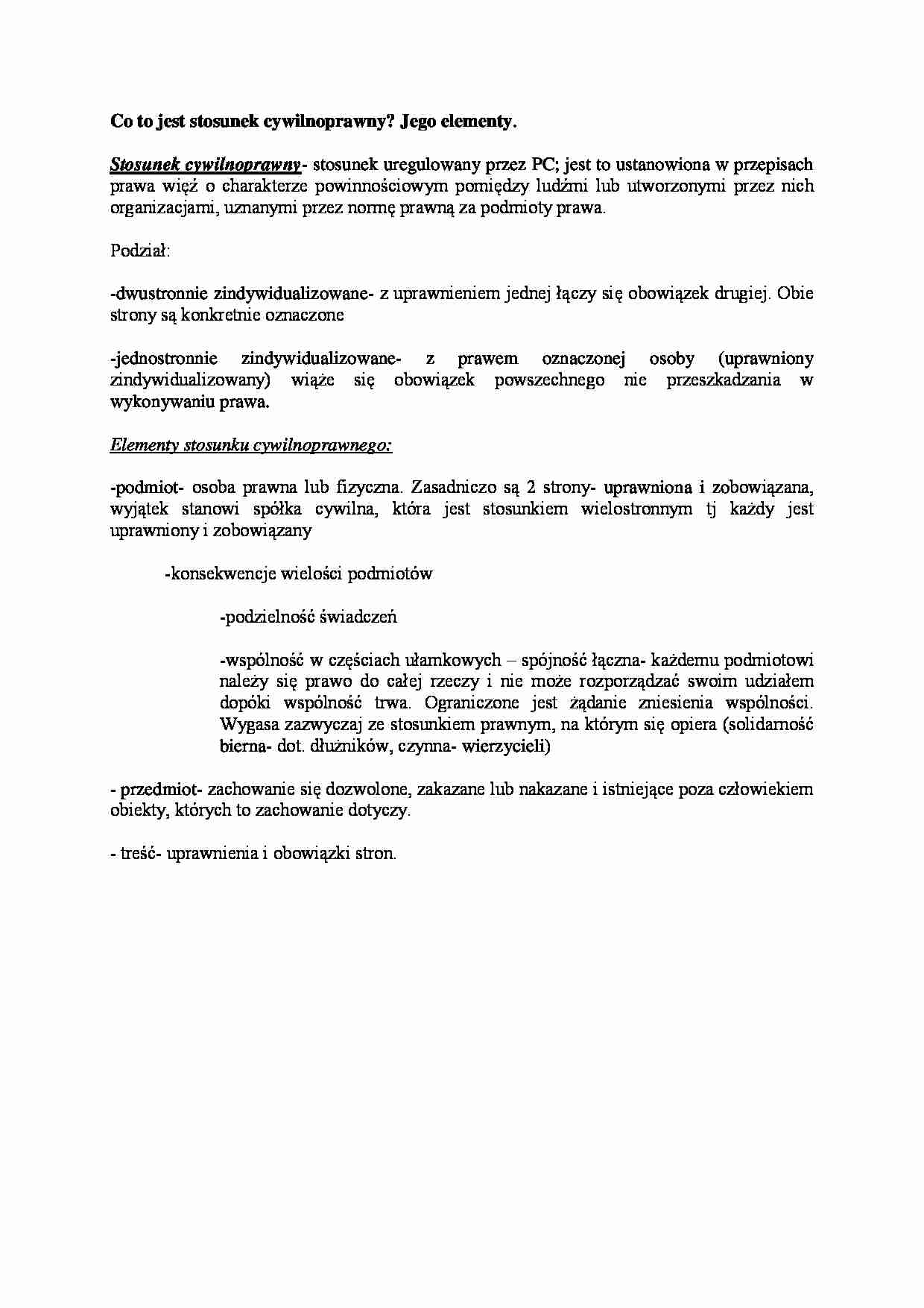 Stosunek cywilnoprawny - strona 1