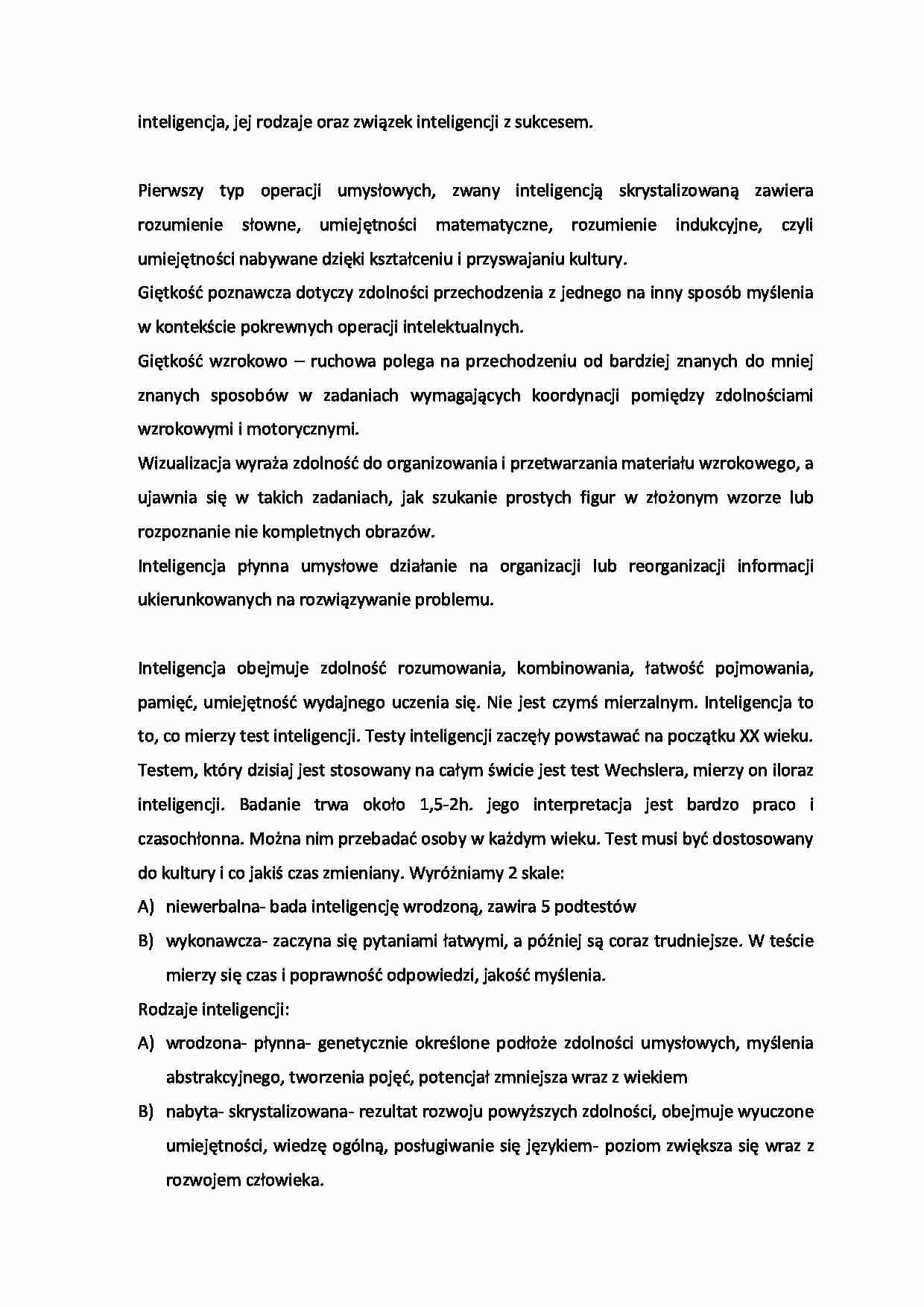 inteligencja- omówienie  - strona 1