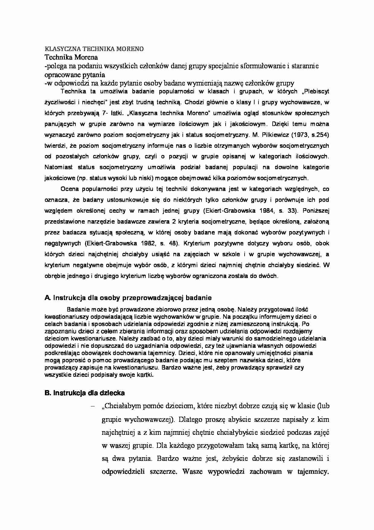 klasyczna technika moreno - strona 1