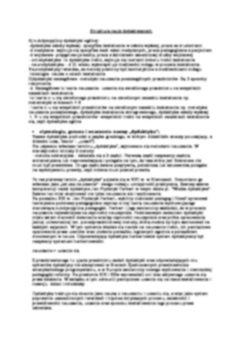 Dydaktyka jako nauka - omówienie  - strona 2