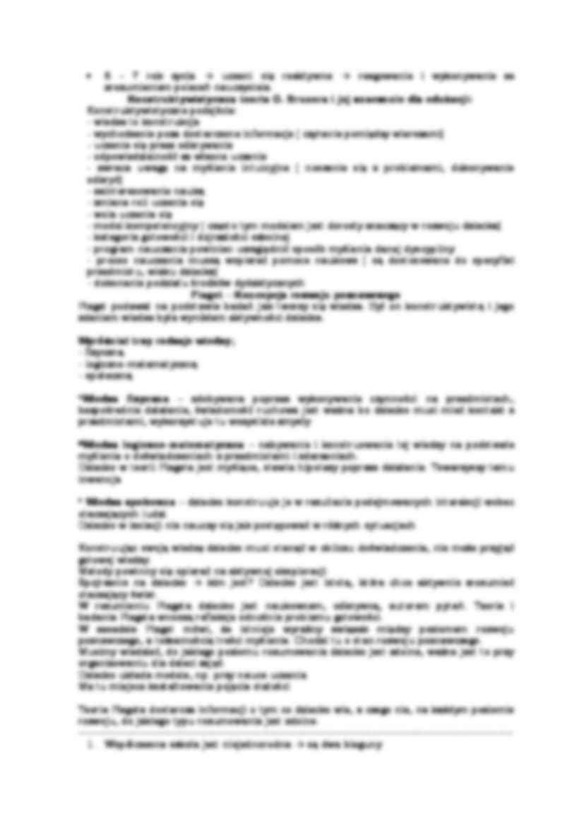 Implikacje dla nauczania wynikające z modeli poznawczo-rozwjowych - strona 3