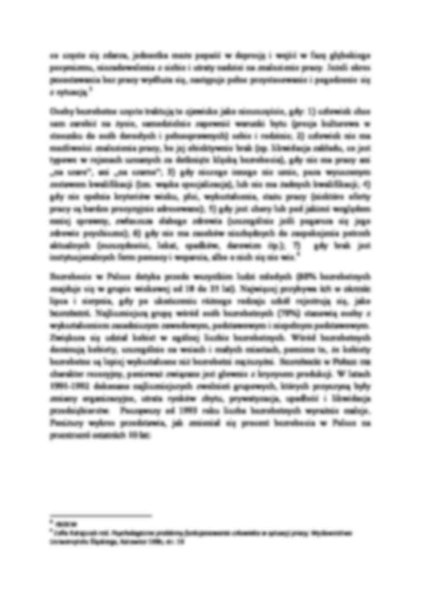 Bezrobocie jako problem społeczny - omówienie  - strona 2