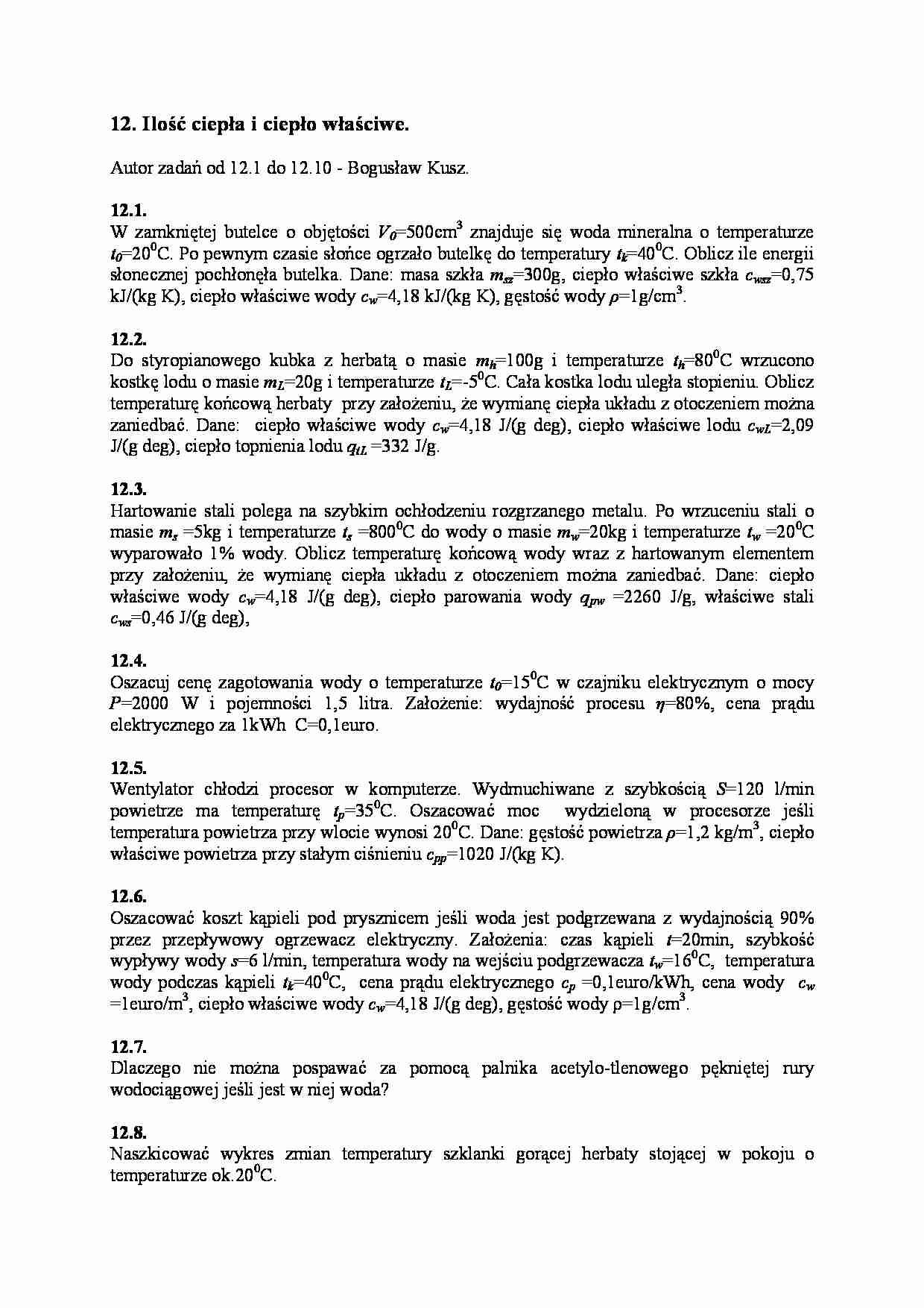 Ilosc ciepla i cieplo wlasciwe - strona 1