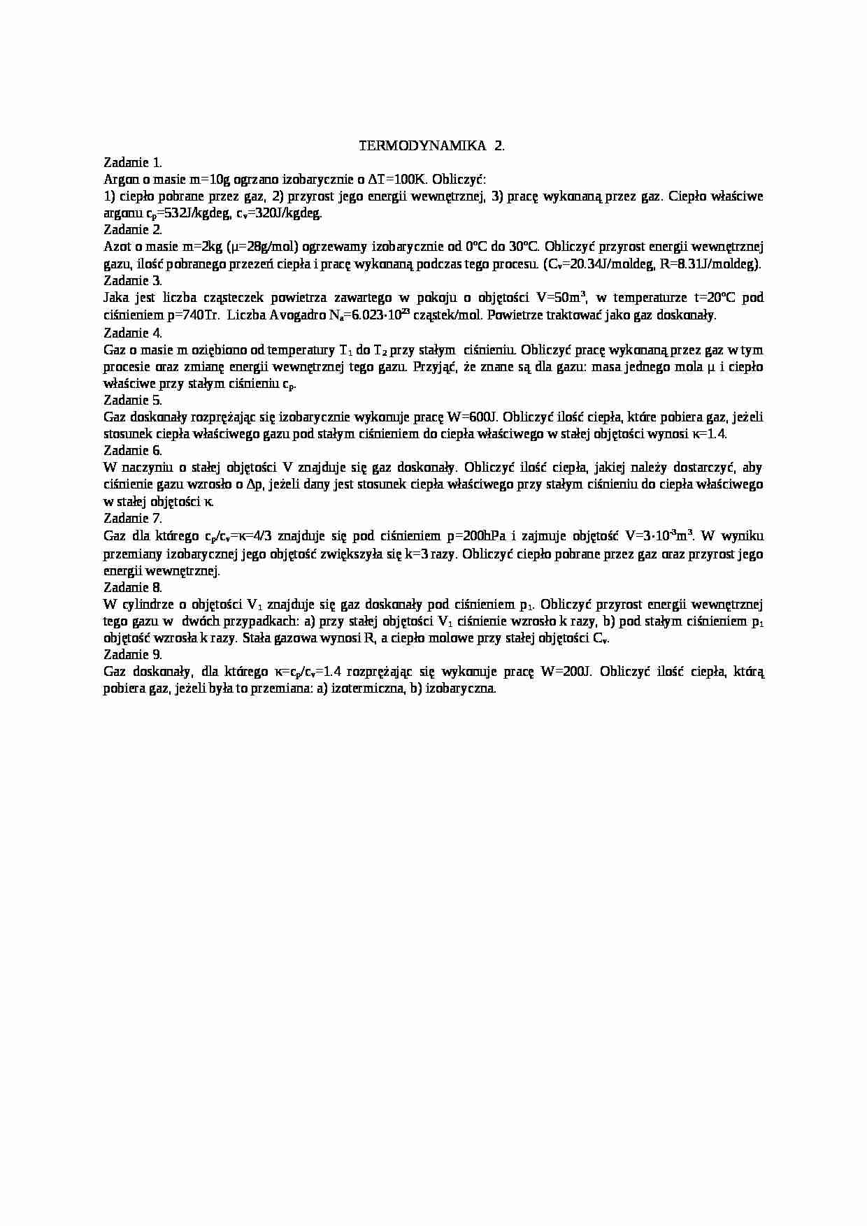 Fizyka - termodynamika 2 - strona 1