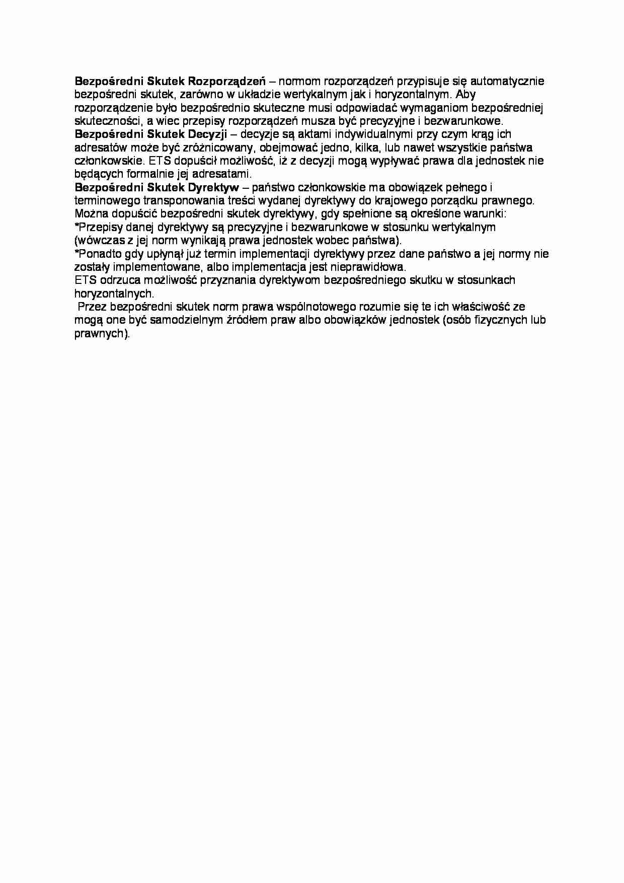 Bezpośredni skutek norm prawa UE - strona 1