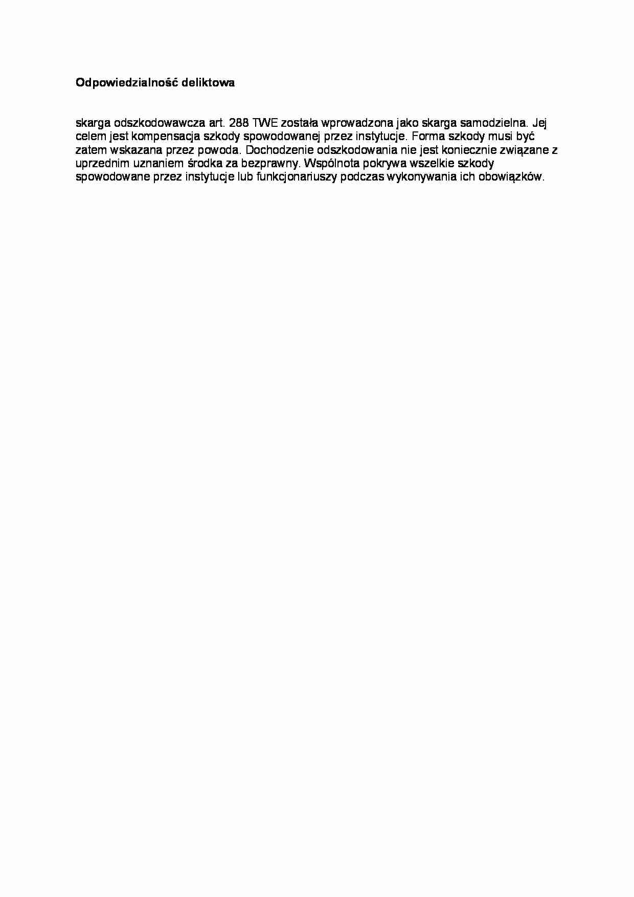 Odpowiedzialność deliktowa - strona 1