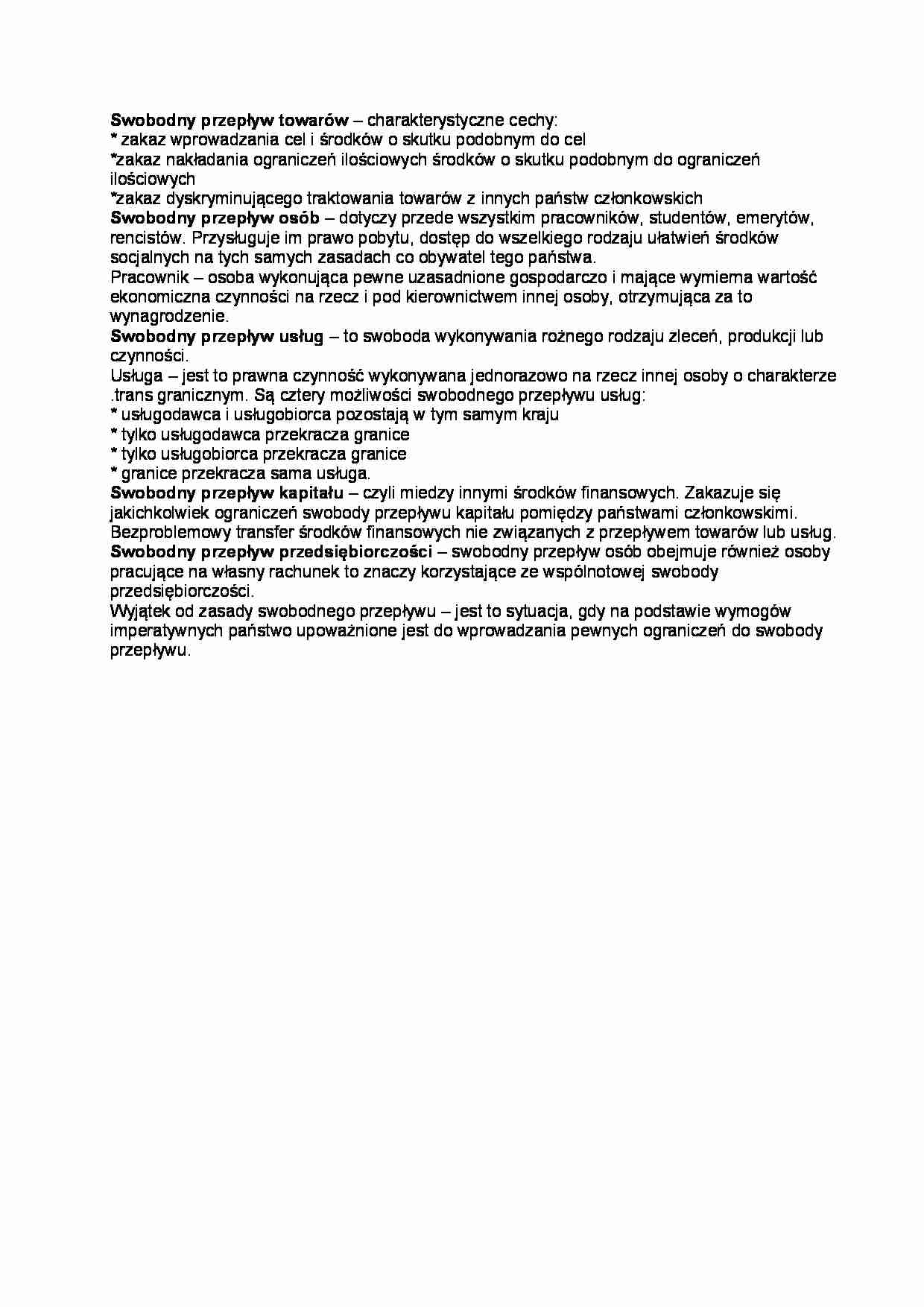 Swobodny przepływ w UE - strona 1