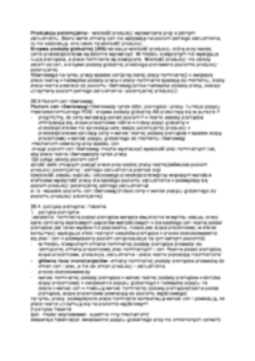  Podaż globalna, poziom cen - omówienie  - strona 3