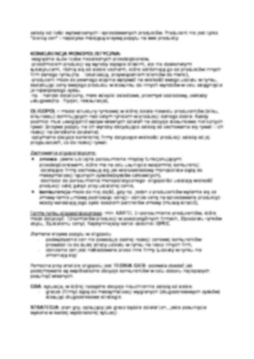 Struktura rynku i konkurencja niedoskonała - omówienie  - strona 2