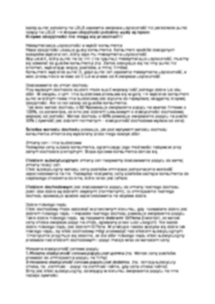 Teoria wyboru konsumenta - omówienie  - strona 3