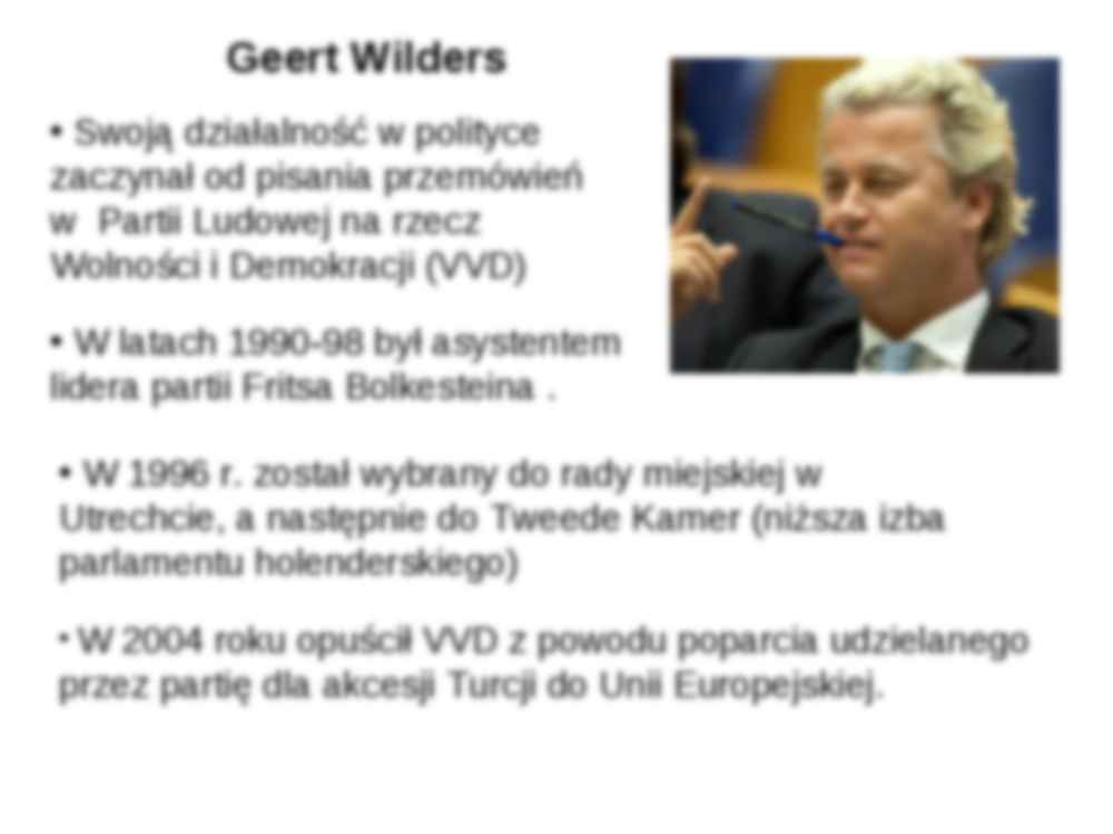  Populizm w Holandii - prezentacja - strona 3