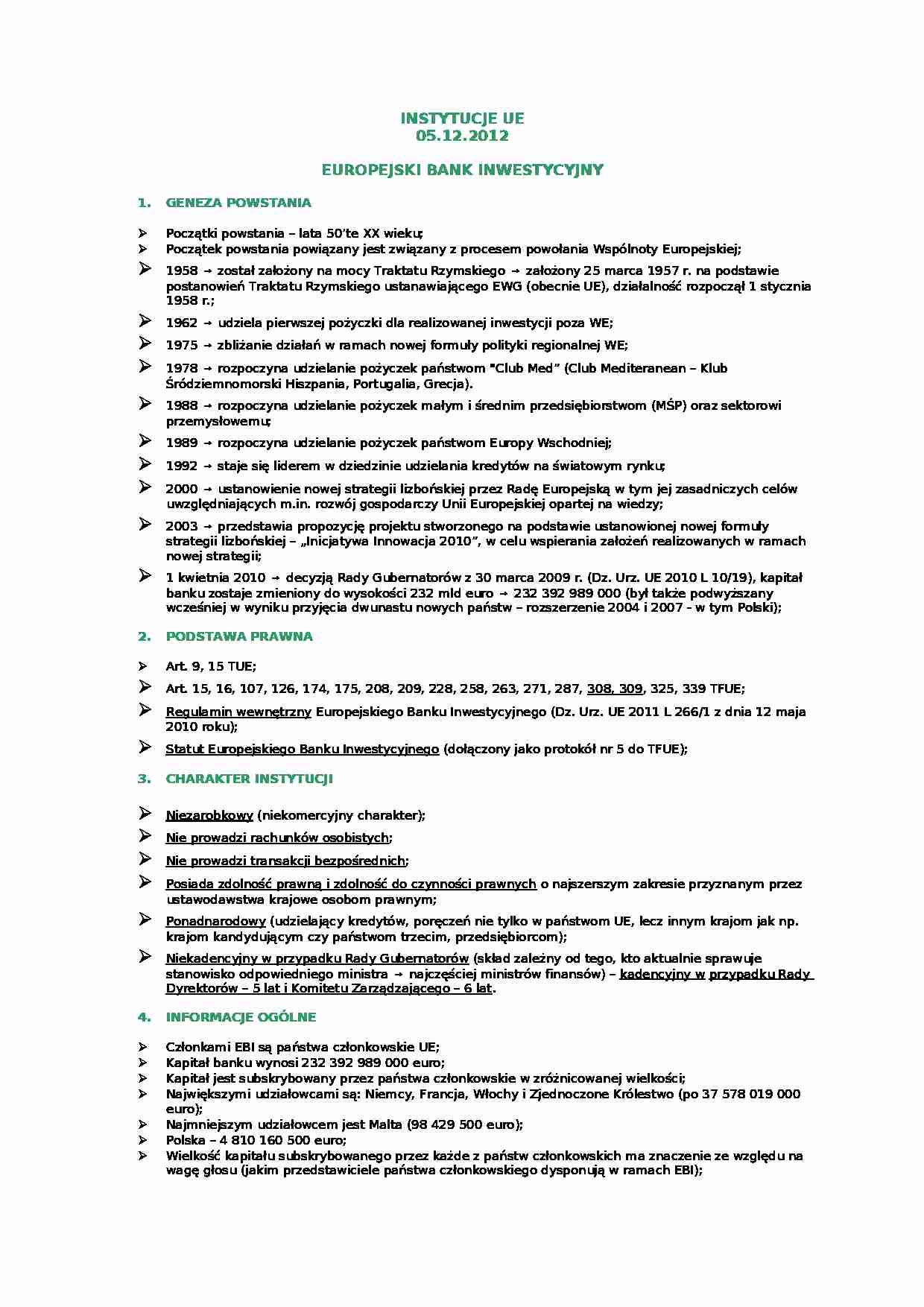 dr Jaros_aw Czub - INSTYTUCJE UE - Europejski Bank inwestycyjny - strona 1