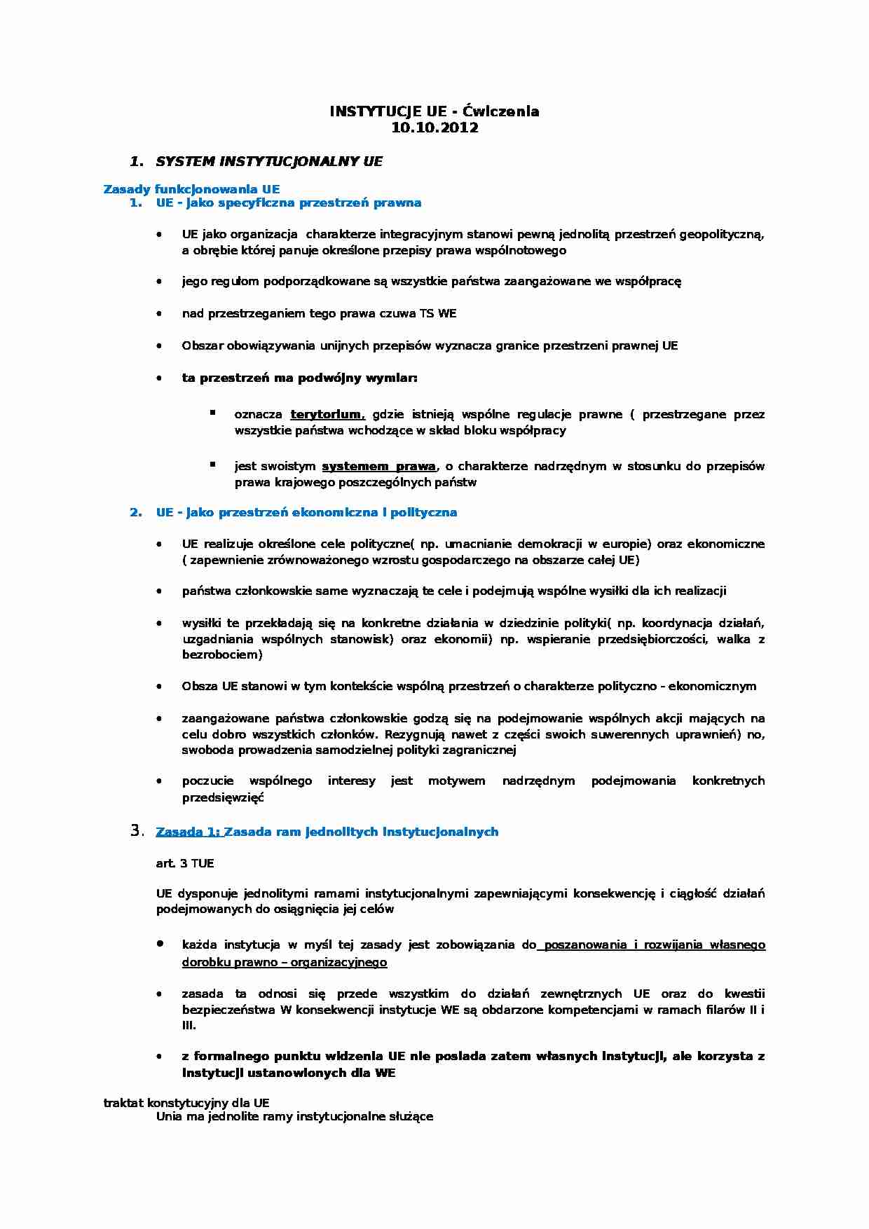 System Instytucjonalny UE - omówienie - strona 1