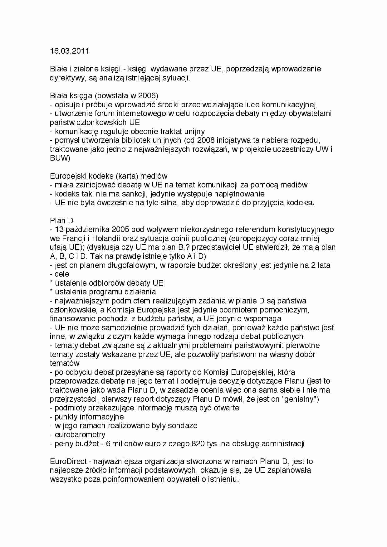  białe i zielone księgi - omówienie  - strona 1