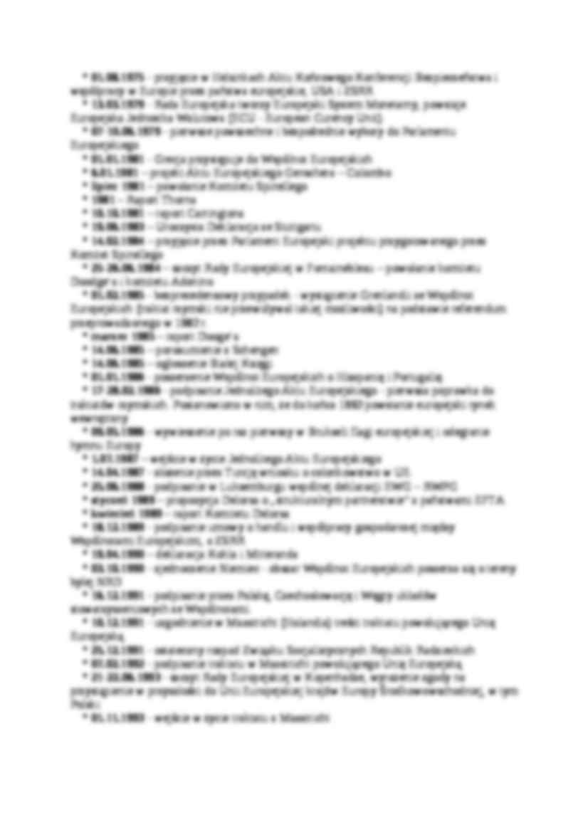 Kalendarium Integracji Europejskiej - omówienie. - strona 3