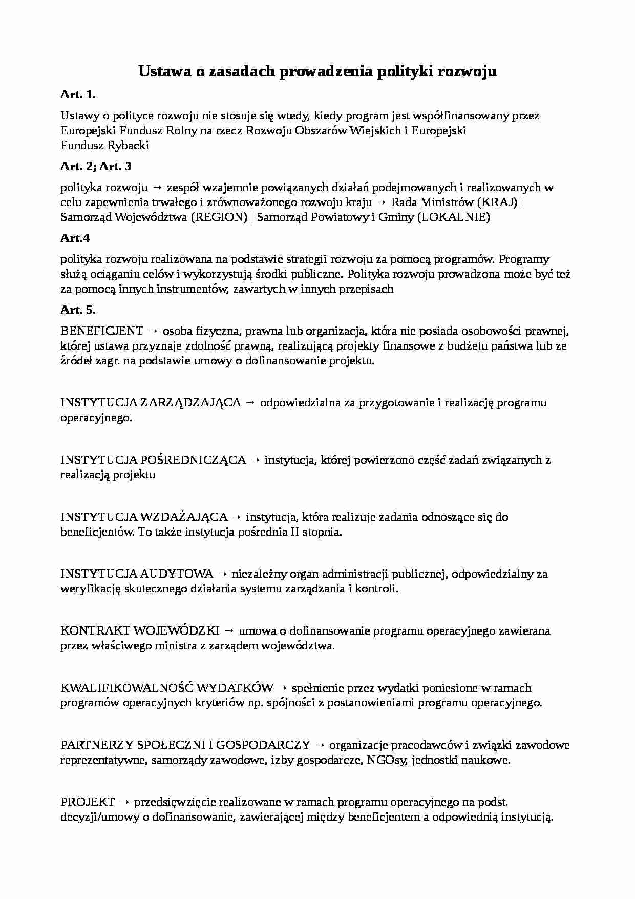 Pojęcia na podstawie artykułów - omówienie - strona 1