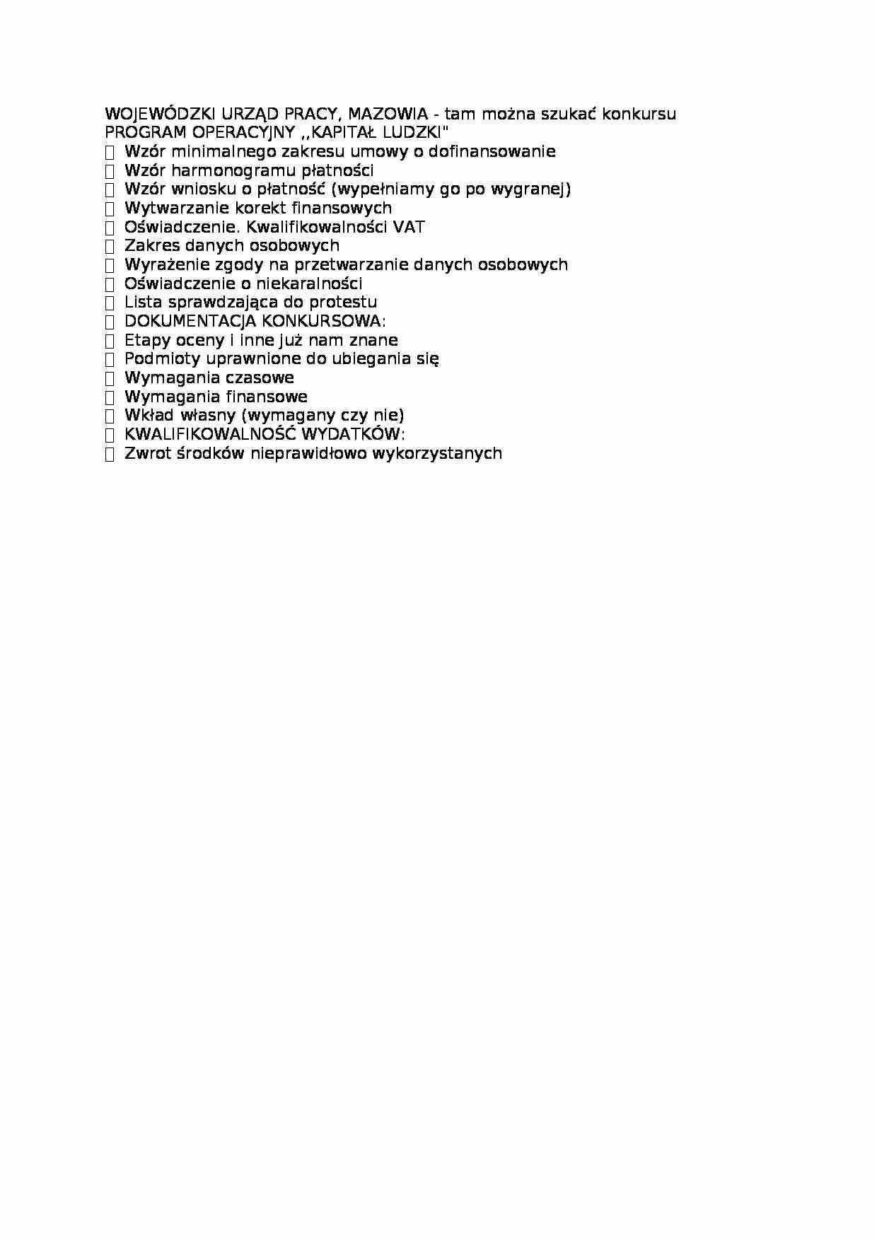 Program Operacyjny - 