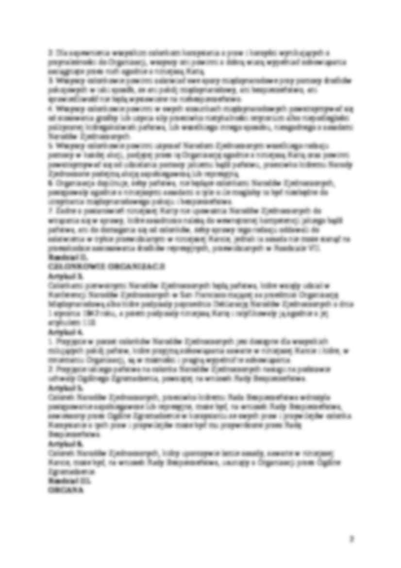 Karta narodów zjednoczonych - omówienie  - strona 2