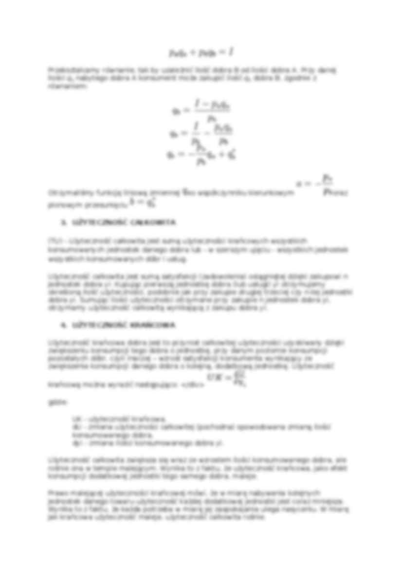 Teoria wyboru konsumenta - wykład - strona 2