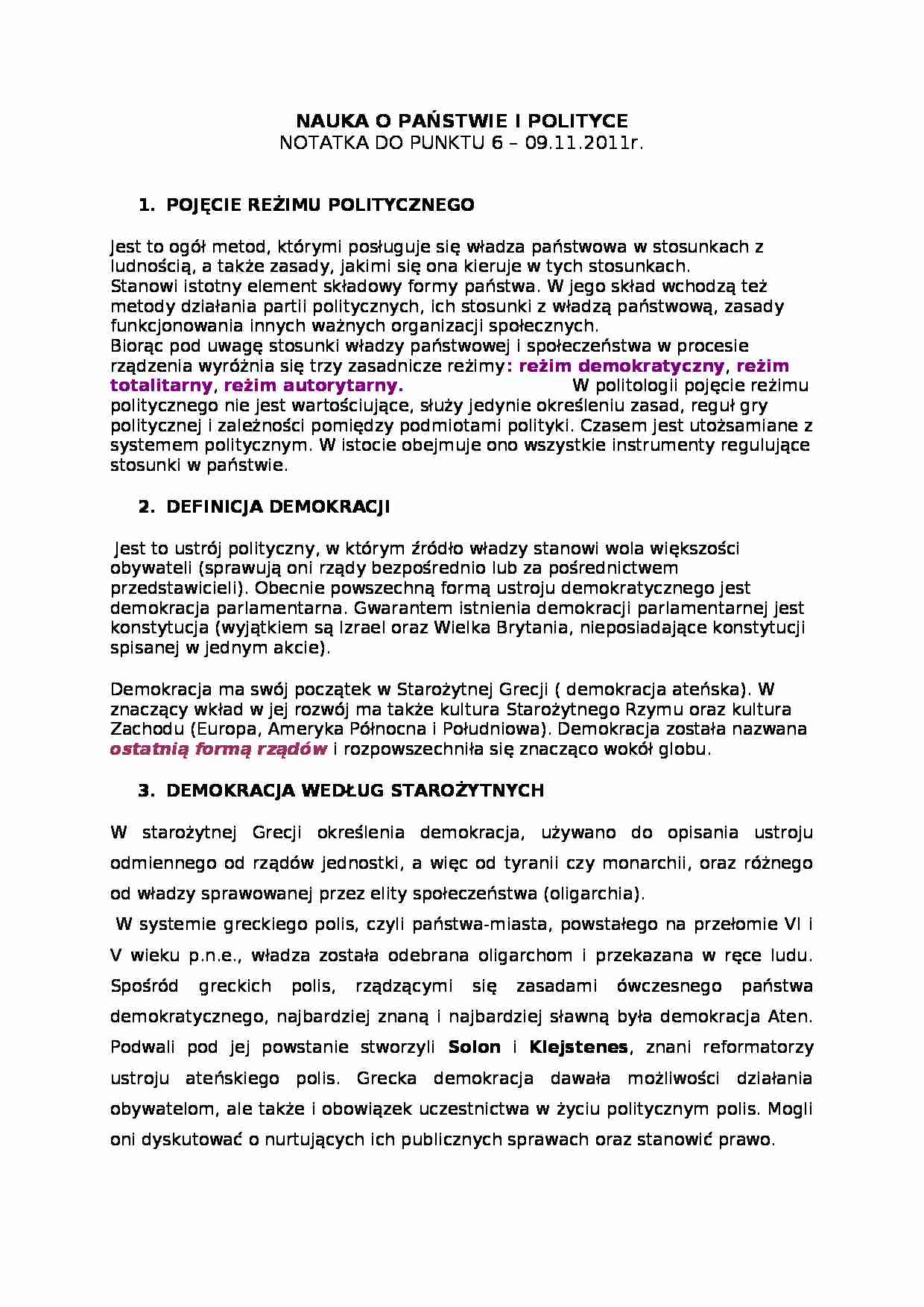 reżim demokratyczny - strona 1