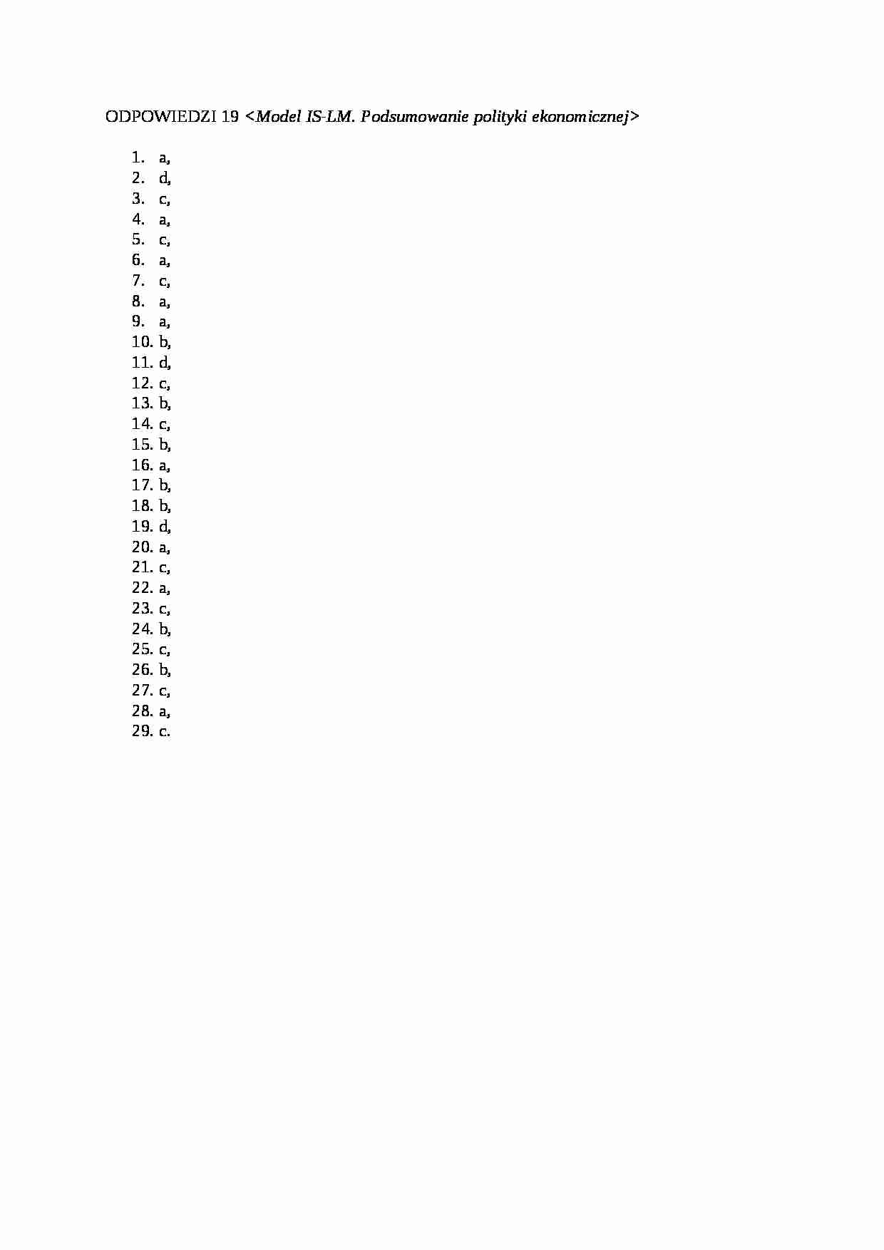 Odpowiedzi 19 Ekonomia  - strona 1
