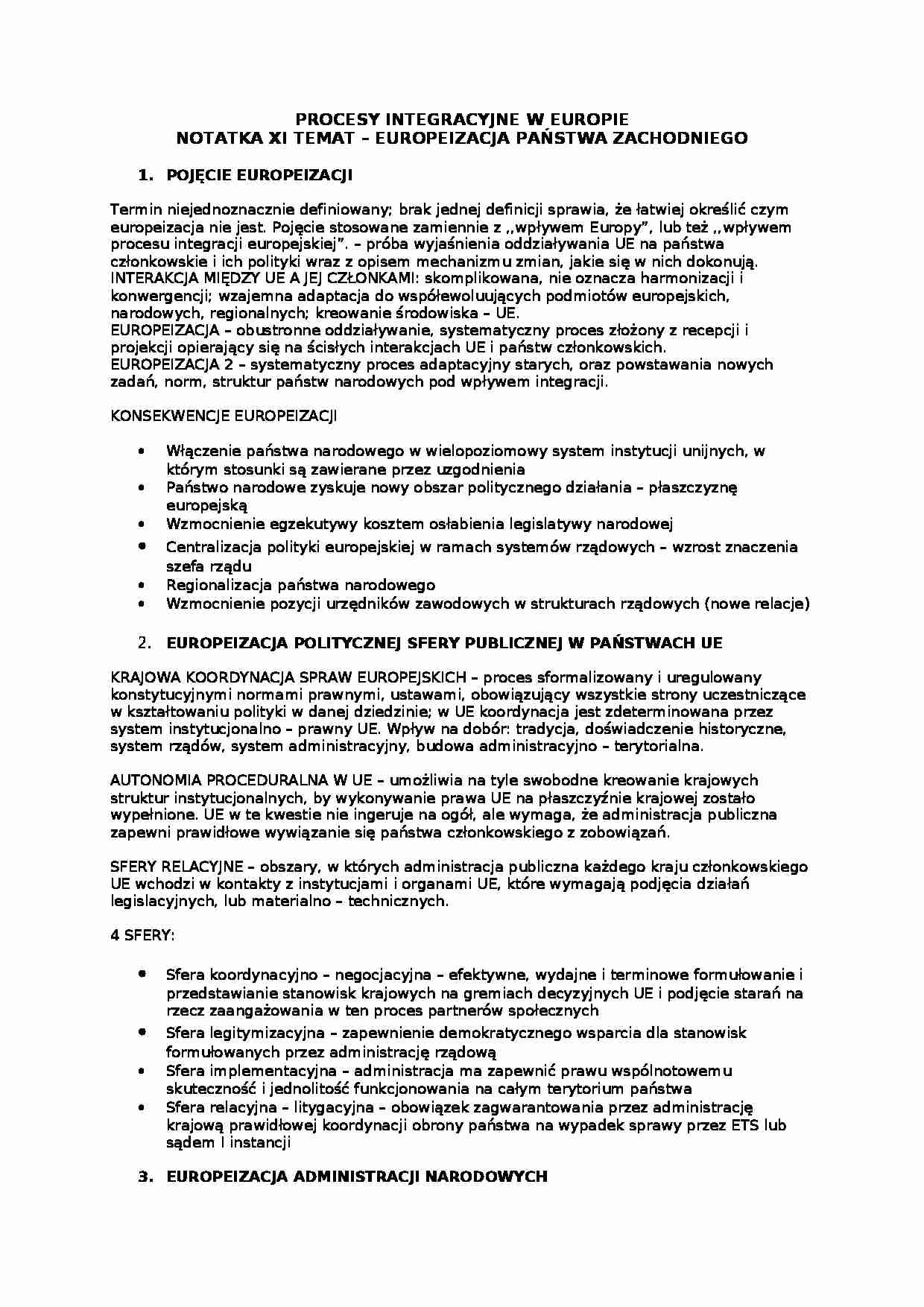  europeizacja - omówienie  - strona 1