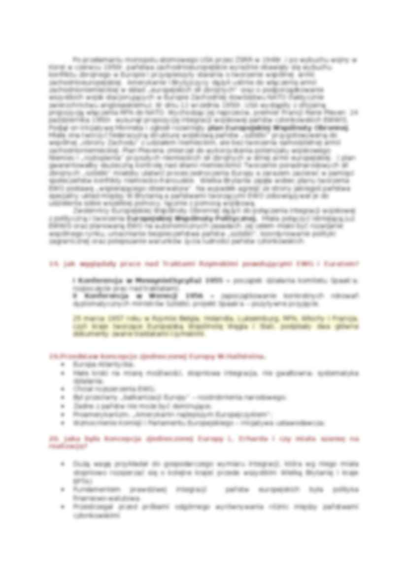 Procesy Integracyjne w Europie - pytania przykładowe  - strona 3