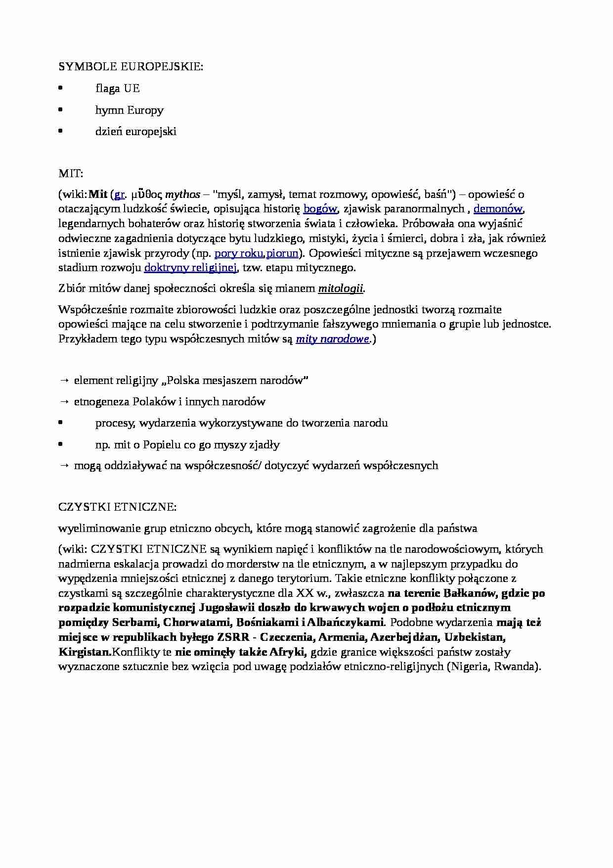 Symbole europejskie - omówienie  - strona 1