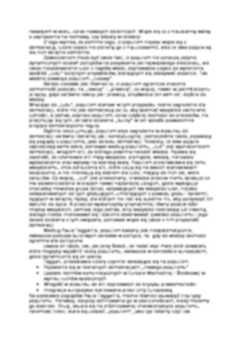 Nauka  o państwie i polityce - populizm - omówienie  - strona 2