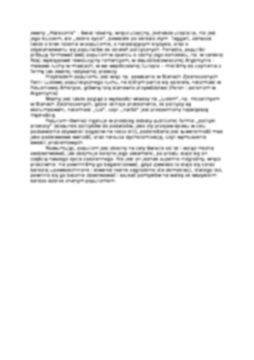 Nauka  o państwie i polityce - populizm - omówienie  - strona 3